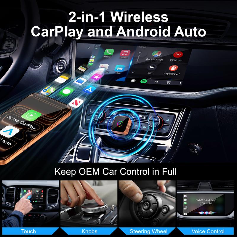 KULGR™️ 2026 Wireless CarPlay Adapter for iPhone/Android