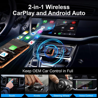KULGR™️ 2026 Wireless CarPlay Adapter for iPhone/Android
